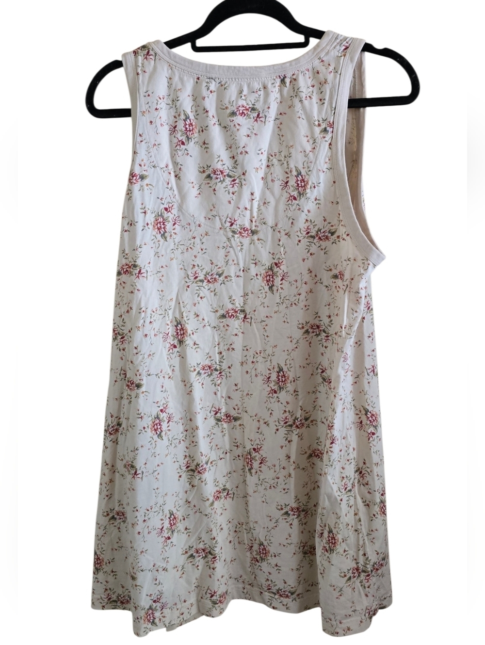 Vintage Victoria's Secret Country Floral Cotton Tank Top Sleep Dress L - Picture 5 of 7